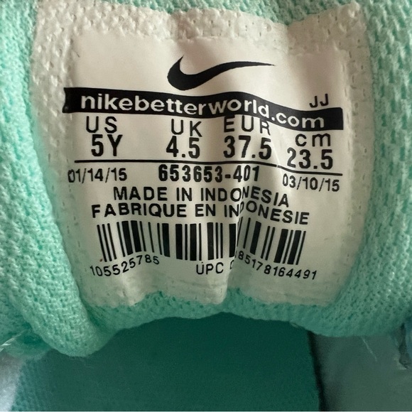 🔥Nike Air Max 1 Kid's Shoes STYLE #653653-401 Size 5Y(YOUTH) GIRLS OR WOMEN'S - Picture 13 of 14